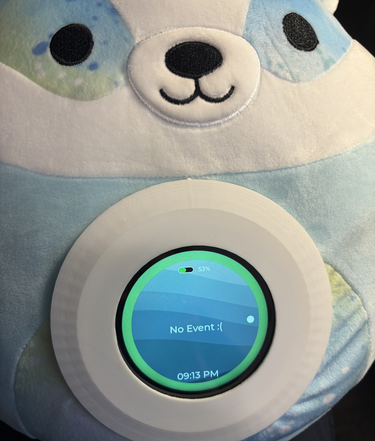 Device fully locked into the stuffed animal's enclosure